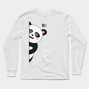 Panda Peeks Long Sleeve T-Shirt